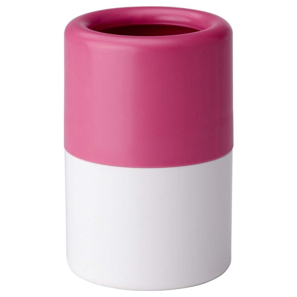 Стакан для зубных щеток ЛОСШЁН, розовый/белый - фото 1
