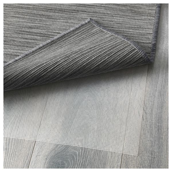 Ковер безворсовый, для дома/улицы ХОДДЕ, д/дома/улицы серый, черный (200x300 см) - фото 3