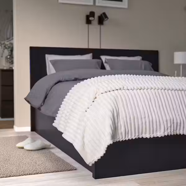 GULLSTRÅLE ГУЛЛСТРОЛЕ Покрывало - белый 230x250 см - схема-чертеж с размерами