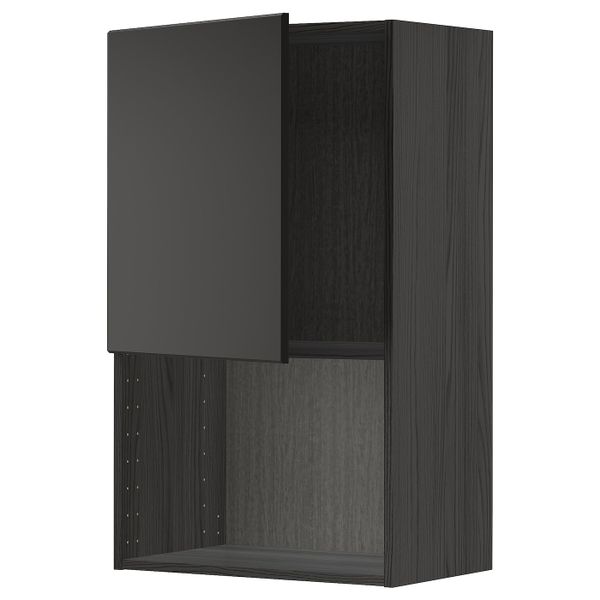 Навесной шкаф для СВЧ-печи, черный/Кунгсбакка антрацит 60x100 см IKEA МЕТОД 492.200.86 - схема-чертеж с размерами