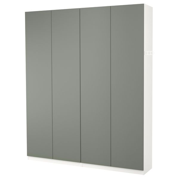 Гардероб ПАКС, белый, Реинсволл серо-зеленый (200x38x236 см) - фото 2