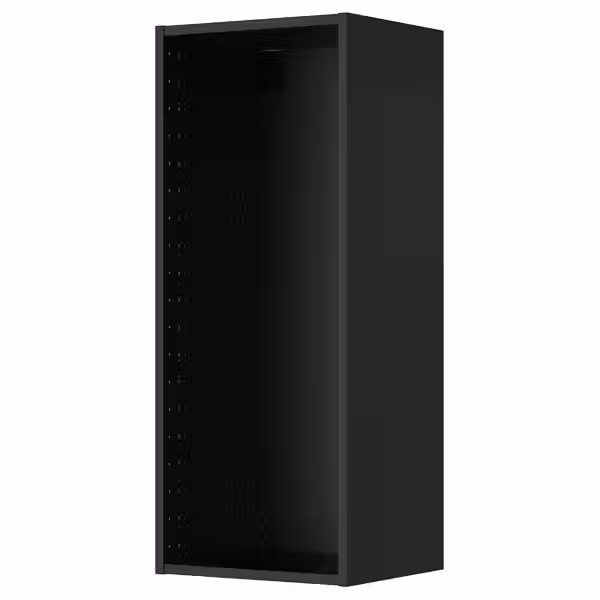 METOD Каркас навесного шкафа - черно-серый 40x37x100 см - схема-чертеж с размерами