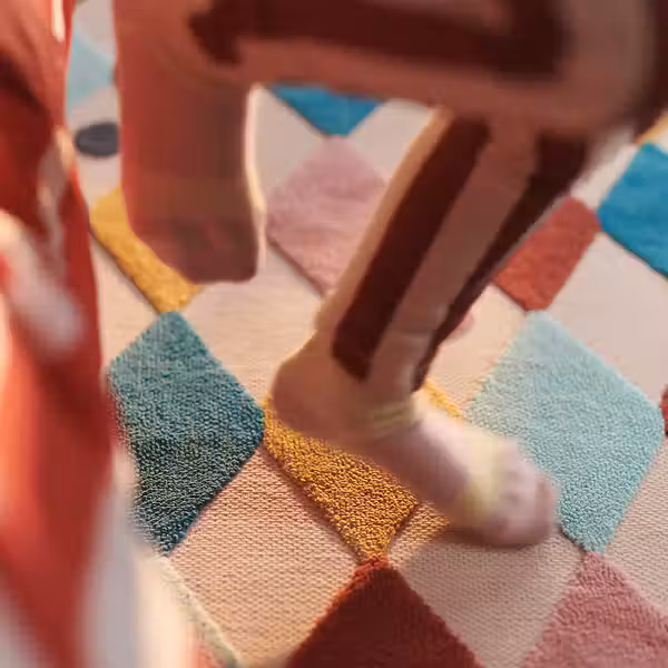 BUSENKEL БУСЕНКЕЛЬ Ковер - орнамент «арлекин»/разноцветный 130x160 см - фото 5