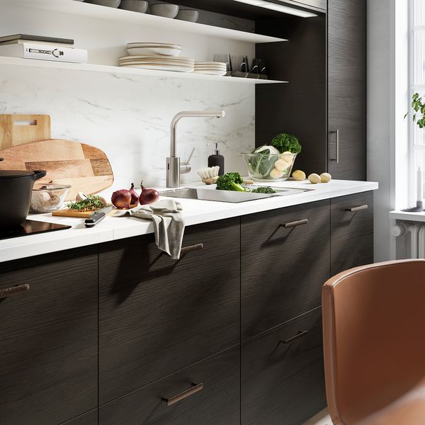 Дверь, темно-коричневый под ясень, 20x80 см IKEA ASKERSUND АСКЕРСУНД 504.252.37 - схема-чертеж с размерами