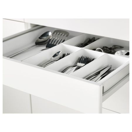 Высокий шкаф для духовки комбинированный, духовка + дверца, 3 ящика МЕТОД / ФОРВАРА, черный, Тингсрид береза