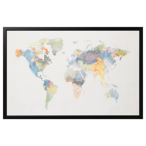 Картина с рамой БЬЁРКСТА, Наш мир, черный (118x78 см) - фото 1