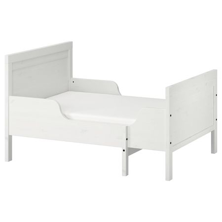 Раздвижная кровать с реечным дном, белый, 80x200 см IKEA СУНДВИК 992.273.68