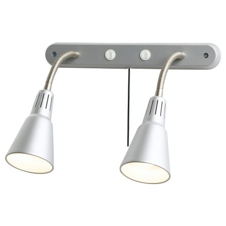 Бра, двойное КВАРТ, серебристый