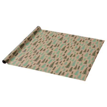 Рулон оберточной бумаги, орнамент «дерево» коричневый 3x0.7 м IKEA VINTER 2021 ВИНТЕР 2021 204.992.77