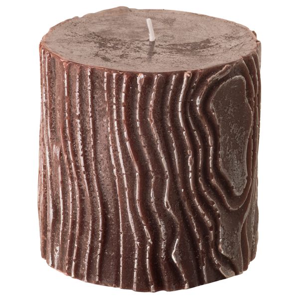 Формовая свеча, ароматическая КВИСТАР, Тепло дерева коричневый, коричневый (10 см) - фото 1