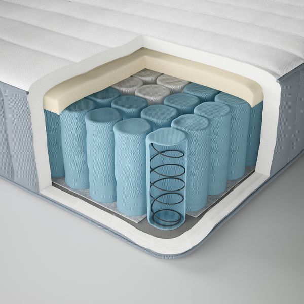 Тахта, Valevåg жесткий, голубой темно-серый, 140x200 см IKEA LYNGÖR 995.513.33 - фото 4