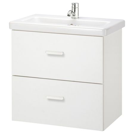 Шкаф под раковину с 2 ящиками, белый/ПИЛКОН смеситель 64x43x65 см IKEA FISKÅN ФИСКОН / TVÄLLEN ТВЭЛЛЕН 694.304.32