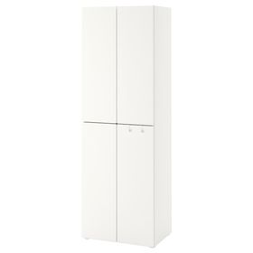 SMÅSTAD / PLATSA Гардероб - белый белый/с 2 платяными штангами 60x57x181 см