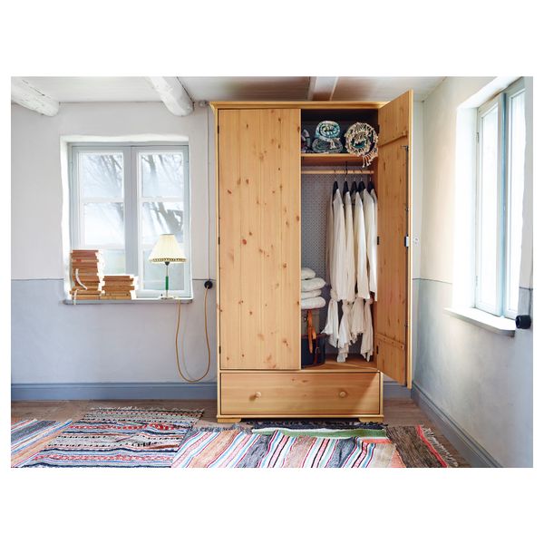 Шкаф платяной ГУРДАЛЬ, светло-коричневый (109x59x198 см) - фото 4