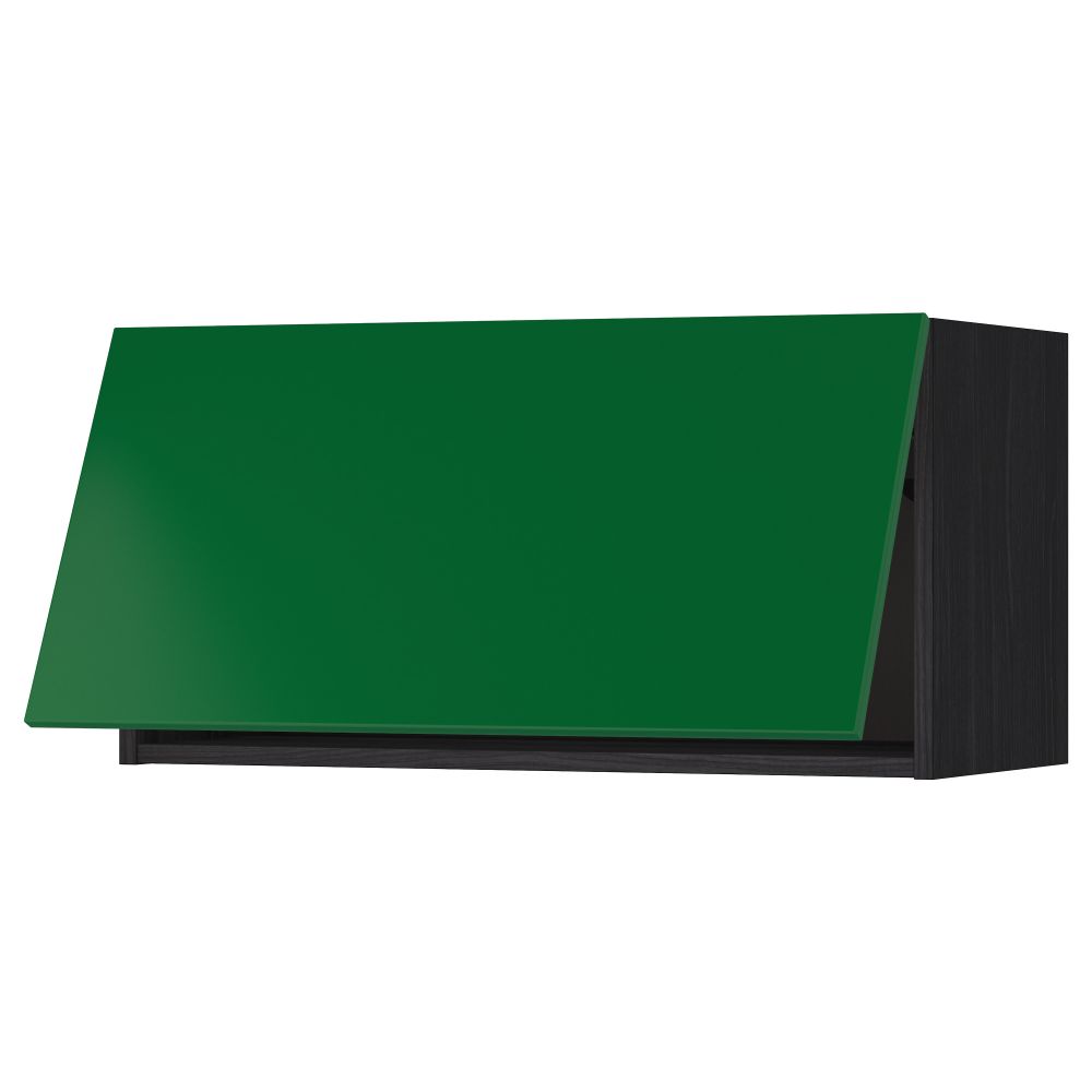 Горизонтальный навесной шкаф МЕТОД, черный, Флэди зеленый - схема-чертеж с размерами