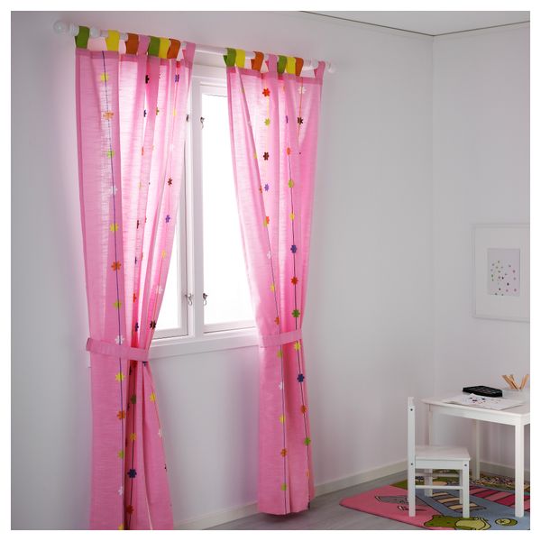 Гардина с прихватом ФЕСТЛИГ, розовый (120x300 см) - фото 2