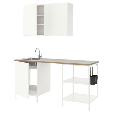 Кухня, 183x63.5x222 см, белый IKEA BEGIVENHET БЕГИВЕНХЕТ 693.373.87