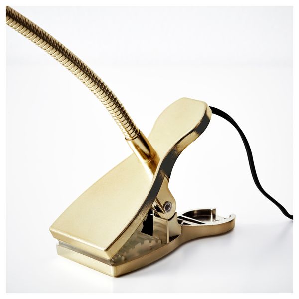 Софит настенный, с зажимом, светодиодная ЯНШО, золотой - фото 3