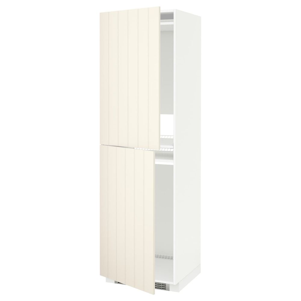 Высокий шкаф для холодильник/мороз, белый/Хитарп белый с оттенком 60x60x200 см IKEA METOD МЕТОД 792.264.78 - схема-чертеж с размерами