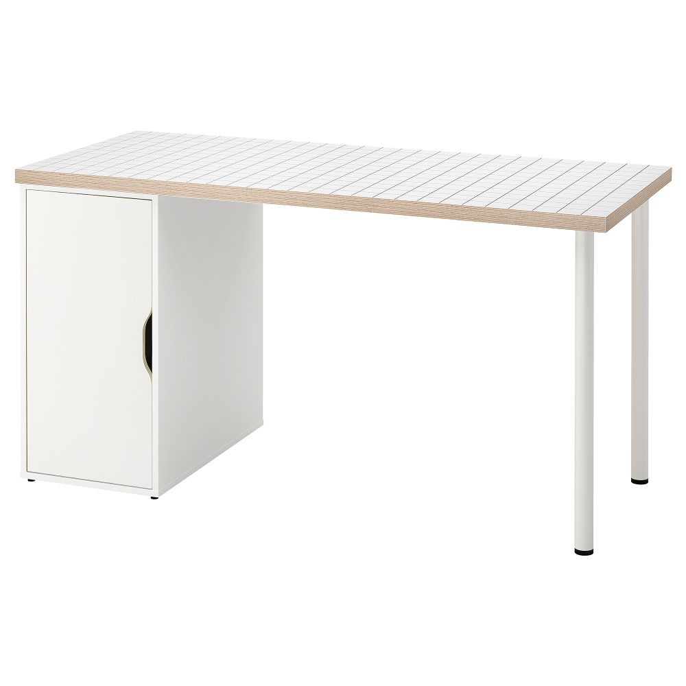 Письменный стол, белый, антрацит, 140x60 см IKEA ALEX АЛЕКС, LAGKAPTEN ЛАГКАПТЕН 195.216.51 - фото 1