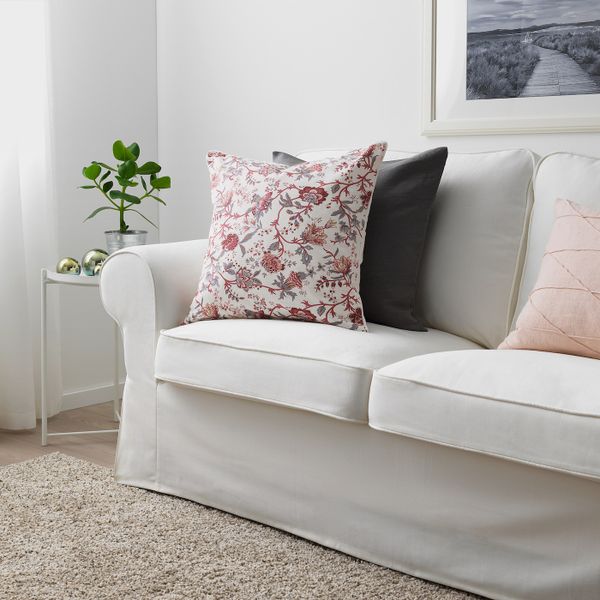 Подушка, белый/розовый 50x50 см IKEA SPRÄNGÖRT СПРЭНГОРТ 803.957.62 - фото 3