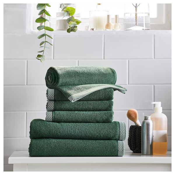 Полотенце, зеленый 30x50 см IKEA ВИКФЬЕРД 104.052.60 - фото 3