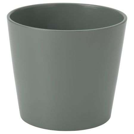 Кашпо, серый, зеленый, 15 см IKEA SOJABÖNA 805.865.73