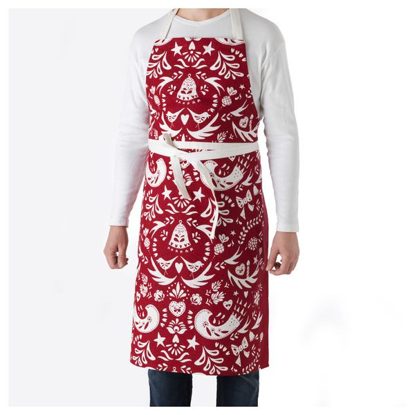 Фартук ВИНТЕР 2016, красный, белый - схема-чертеж с размерами