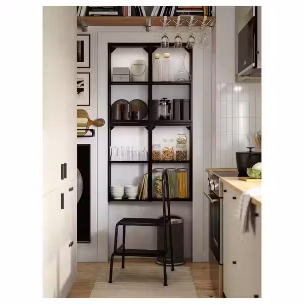 BÄSINGEN БЭСИНГЕН Табурет-лестница/поручень,2 ступени - антрацит - фото 7