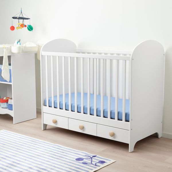 Кроватка детская, белый 60x120 см IKEA GONATT ГУНАТ 904.212.23 - фото 3