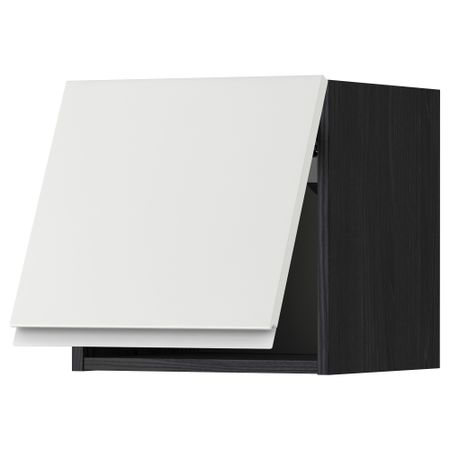Горизонтальный навесной шкаф МЕТОД, черный, Нодста белый
