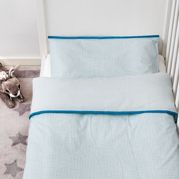 Пододеяльник, наволочка для/кроватки, бирюзовый 110x125/35x55 см IKEA КЛЭММИГ 503.730.02 - фото 2