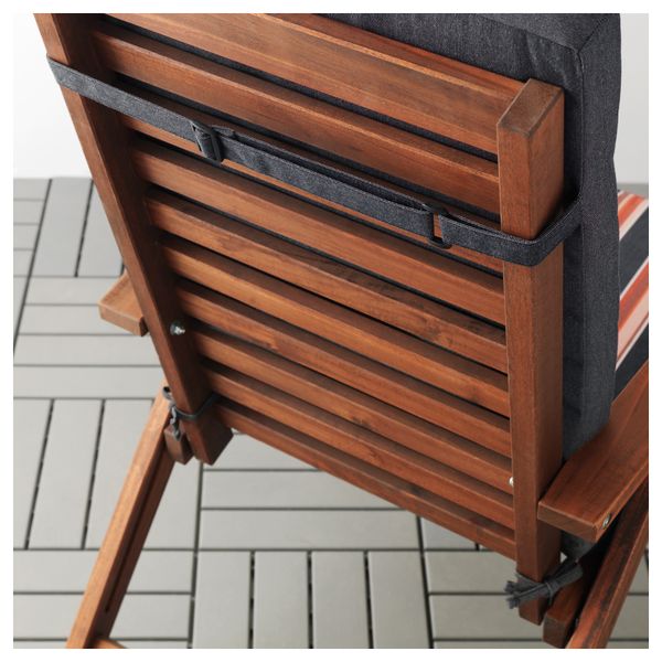 Подушка на садовую мебель ЭКЕРОН, черный, полоска (116x47 см) - фото 4