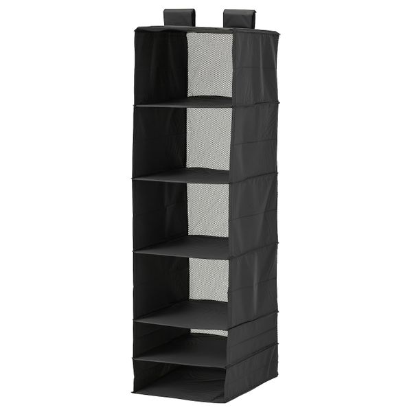 Модуль для хранения с 6 отделениями, черный 35x45x125 см IKEA SKUBB СКУББ 603.889.27 - фото 1