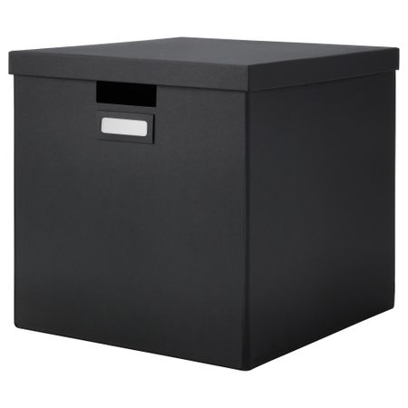 Коробка с крышкой ТЬЕНА, черный (32x35x32 см)