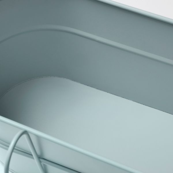 Ящик для цветов с держателем, для дома, улицы серо-синий светлый, 56x20 см IKEA VITLÖK ВИТЛОК 905.607.04 - фото 3