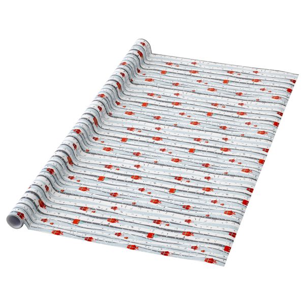 Рулон оберточной бумаги ВИНТЕР 2017, белый, подарки (4x0.7 м) - фото 1