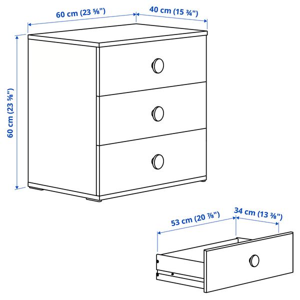 IKEA, дополнительный ракурс - схема-чертеж с размерами