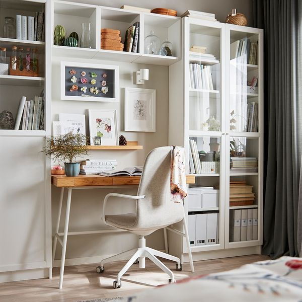 Стеклянная дверь, белый 40x192 см IKEA OXBERG ОКСБЕРГ 503.834.02 - схема-чертеж с размерами