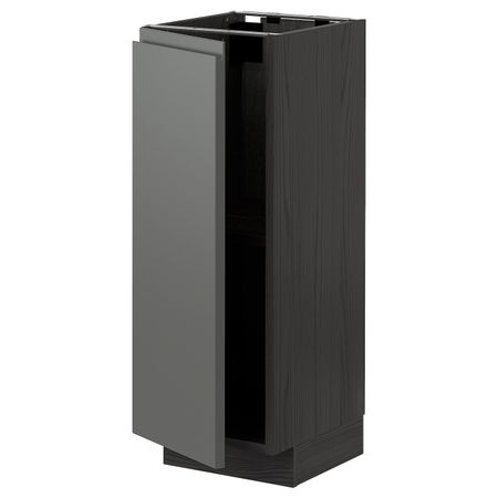 Напольный шкаф с полками, черный/Воксторп темно-серый 30x37 см IKEA МЕТОД 893.098.97