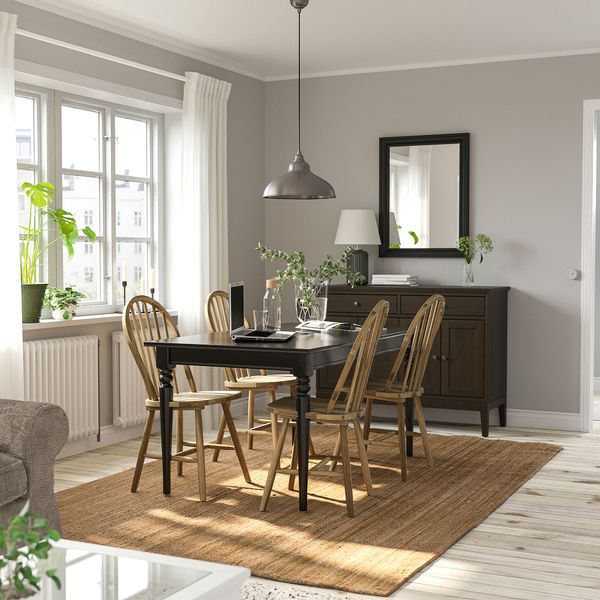 Стол и 4 стула, черный, акация, 155, 215 см IKEA INGATORP ИНГАТОРП, SKOGSTA СКОГСТА 695.451.93 - фото 3