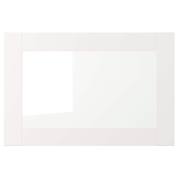 Стеклянная дверь, белый 60x40 см IKEA VÄRD ВЭРД 603.845.09 - схема-чертеж с размерами