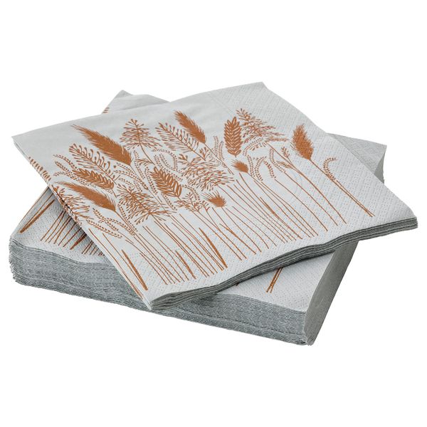 Салфетка бумажная, серый 33x33 см IKEA HÖSTKVÄLL ХЁСТКВЭЛЛ 804.975.29 - фото 1