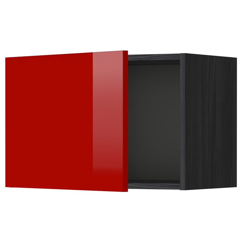 Шкаф навесной МЕТОД, черный, Рингульт красный - схема-чертеж с размерами