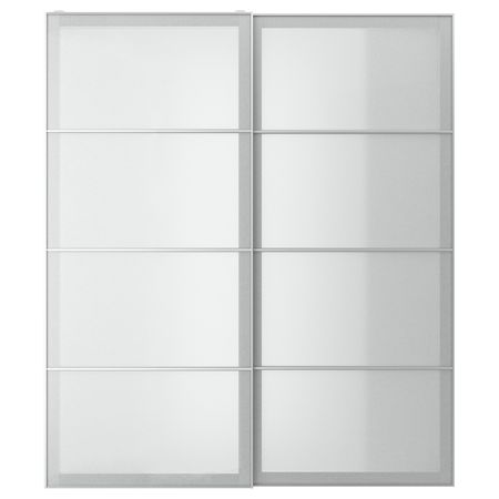 Пара раздвижных дверей, белый под бумагу 200x236 см IKEA SVARTISDAL СВАРТИСДАЛЬ 693.362.41