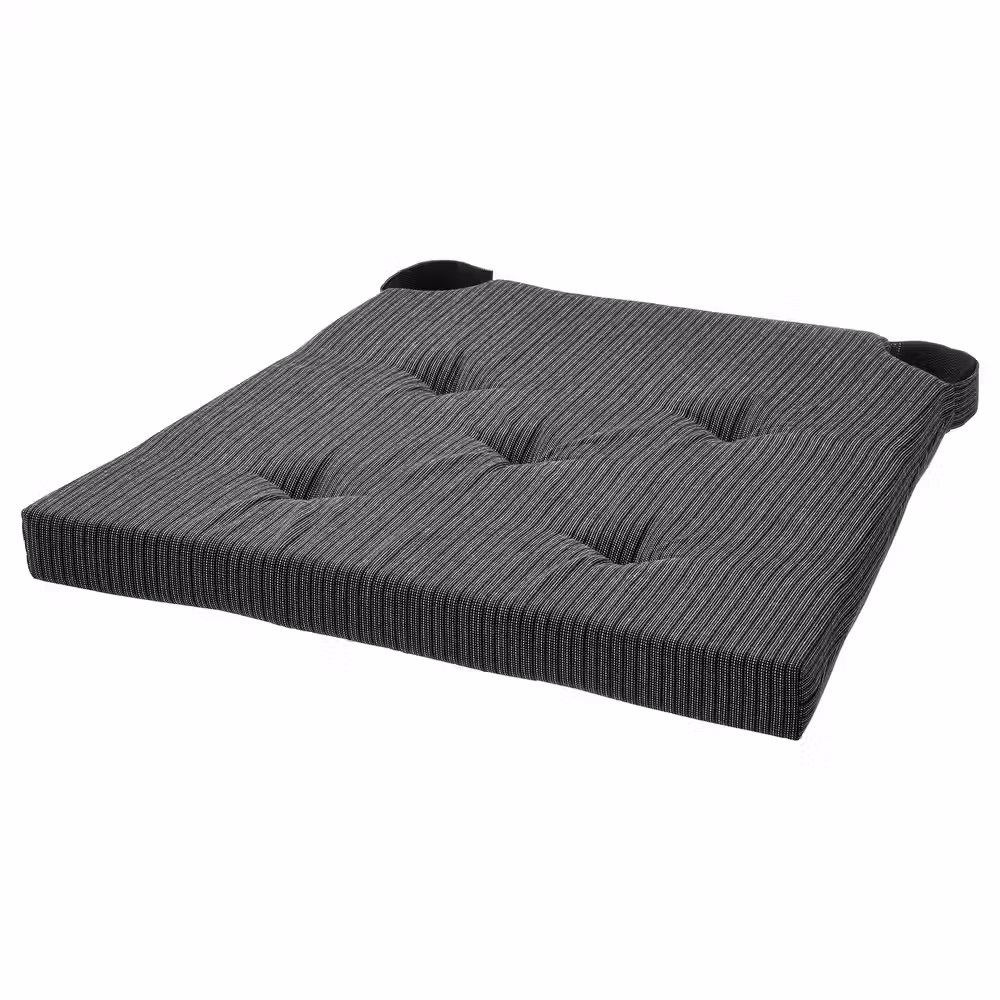 JUSTINA Подушка на стул - чёрный 42/35x40x4 см - фото 1