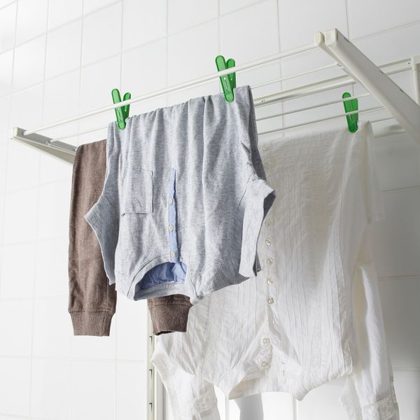 Настенная шина, полки/сушилка, белый 66x61x197 см IKEA АЛЬГОТ 692.304.09 - схема-чертеж с размерами