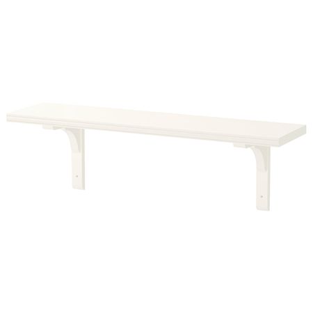 Полка навесная, белый 80x20 см IKEA BERGSHULT БЕРГСХУЛЬТ / RAMSHULT РАМСГУЛЬТ 492.906.11