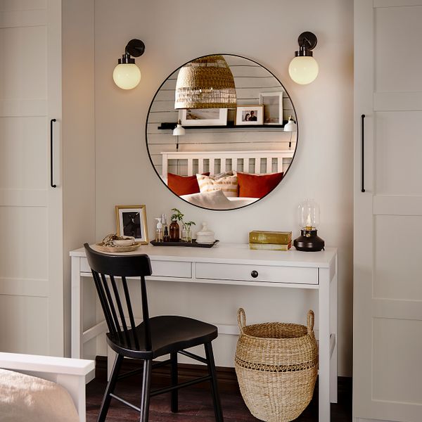 Стол с 2 ящиками, 120x47 см, белая морилка IKEA HEMNES ХЕМНЭС 903.632.23 - фото 7