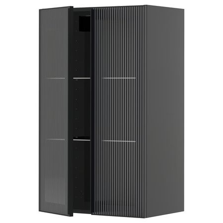 METOD Навесной шкаф/полки/2стеклян двери